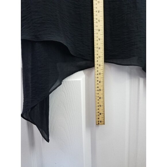 Shannon Passero Black Lagenlook Sheer Tunic Size XL - Picture 4 of 8